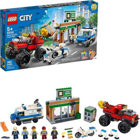 LEGO City Police Monster Truck Heist 60245 Police Toy, Cool Building Set for Kids, New 2020 (362 Pieces) in Saudi Arabia