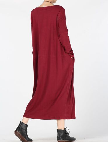 Mordenmiss Women's Knit Sweater Dress Long Sleeve Baggy Shift Pullovers in Kuwait