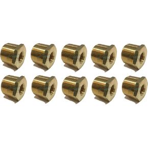 Brass REDUCING HEX Bushing 3/4" Male NPT X 1/4" Female NPT Fuel/AIR/Water/Oil/Gas WOG (Qty 01) in Kuwait