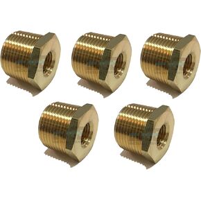 Brass REDUCING HEX Bushing 3/4" Male NPT X 1/4" Female NPT Fuel/AIR/Water/Oil/Gas WOG (Qty 01) in Saudi Arabia