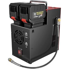ضاغط هواء GX PUMP PCP L3 4500Psi/320Bar/32Mpa، ضاغط PCP مع بطاريات ليثيوم مزدوجة 18 فولت، ضبط الضغط والإيقاف التلقائي، ضاغط هواء كرة الطلاء، فاصل الزيت والماء المدمج ومروحة التبريد in Kuwait
