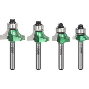 KOWOOD Pro Tongue and Groove Set of 2 Pieces 1/4 Inch Shank Router Bit Set 3 Teeth Adjustable T Shape Wood Milling Cutter in Saudi Arabia