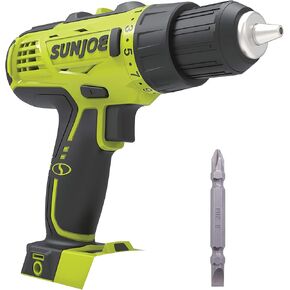 مفك مثقاب لاسلكي 24V-DD-CT من Sun Joe مزود بسرعتين و24 موضعًا، أداة فقط