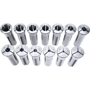 BTSHUB Precision R8 Collets Set 13pc Mill Collets Set Hardened T.I.R. 0.0006" Lathe (1/8" to 7/8") Mill Chuck Holder in Kuwait