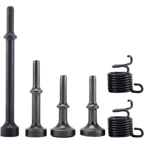 YaeTek Smoothing Air Pneumatic Hammer Chisel Bits Set with 0.401'' Shank, 6pcs Air Hammer Bits Set, Air Hammer tool kit with Springs in Kuwait