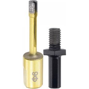 uxcell Sintered Diamond Core Drill Bits 6mm Hole Saws with M10 Arbor Adapter for Masonry Porcelain Tile Marble Concrete Stone Brick