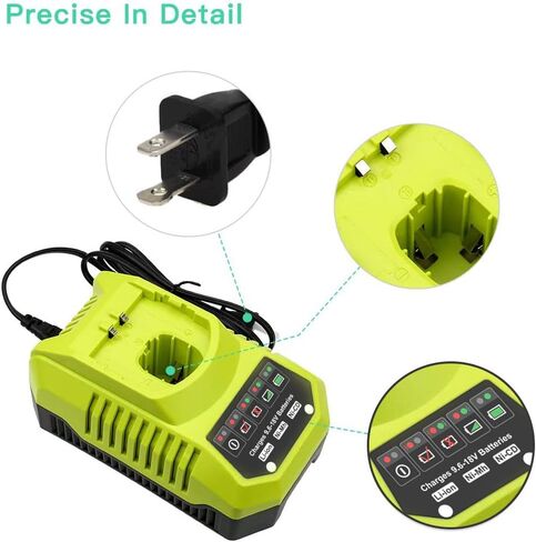 شاحن P117 متوافق مع بطارية Ryobi 18V 14.4V 12V 9.6V ليثيوم Ni-Cd&Ni-Mh P100 P102 P103 P104 P105 P107 P108 P109 P119 P122 in Saudi Arabia