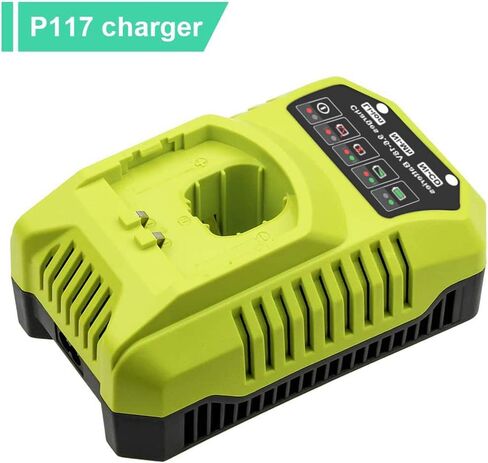 شاحن P117 متوافق مع بطارية Ryobi 18V 14.4V 12V 9.6V ليثيوم Ni-Cd&Ni-Mh P100 P102 P103 P104 P105 P107 P108 P109 P119 P122 in Saudi Arabia