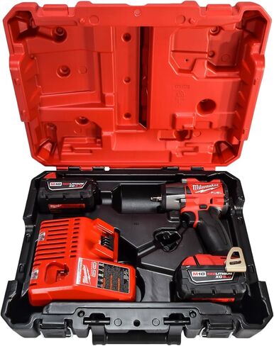 Milwaukee M18 18V Fuel 3/8" Mid-Torque Impact Wrench Kit Cordless Lithium-Ion Brushless 2960-22 with (2) 5Ah XC Batteries, Charger & Carrying Tool Case in Saudi Arabia