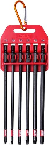 مجموعة لقم تأثير طويلة من Protorq، T15-T40 TORX، طول 6 بوصة، 6 قطع، قوة صناعية، ساق سداسية 1/4 بوصة in Kuwait