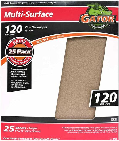 Gator 9" x 11" Multi-Surface Sanding Sheets, 220 Grit, 25 Pack in Saudi Arabia