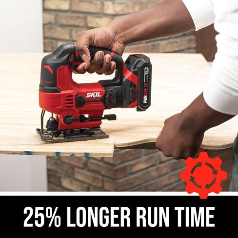 SKIL PWR CORE 20V 7/8 Inch Stroke Length Jigsaw Includes 2.0Ah PWR CORE 20 Lithium Battery and Charger - JS820302 in Saudi Arabia