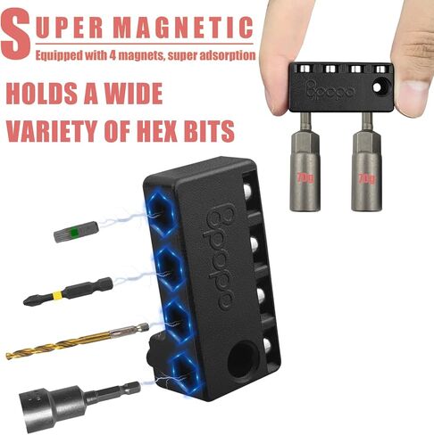 Upgraded Magnetic 1/4-Inch Hex Bits Holders Fit for Milwaukee 18V Impacts Drivers,DIY Magnet Drill Bit Tool Holster Pick Up Sleeve Organizer, Hex Screw Bit Storage on side of Power Drill,Right Side in Saudi Arabia
