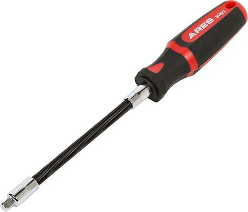ARES 51000 - Flexible Screwdriver - 1/4-Inch Drive Quick Release Bit Holder Head - Strong and Flexible Shaft - Allows for Access to Tight and Confined Spaces - Socket Adapter Included in Kuwait