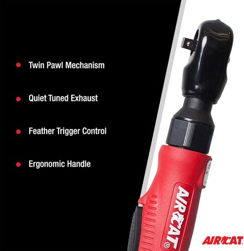 AIRCAT Pneumatic Tools 802: Composite Twin Pawl Ratchet Wrench 70 ft-lbs - 3/8-Inch in Saudi Arabia