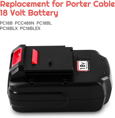 عبوتان [تمت ترقيتهما إلى 4500 مللي أمبير] بطارية بديلة Ni-Mh PC18B عالية السعة متوافقة مع كابل بورتر بطارية 18 فولت PCC489N PC18BLEX أدوات لاسلكية متوافقة مع شاحن كابل بورتر PCMVC PCXMVC in Saudi Arabia