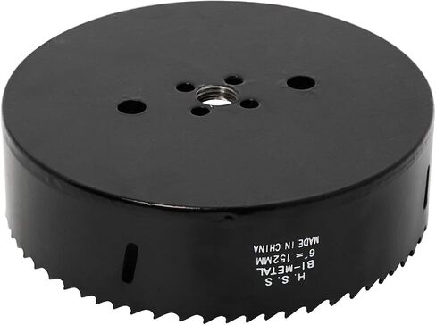 6 Inch 152mm Hole Saw Blade for 1/2" Electric Drills, with Hex Shank Arbor,HSS Bi-Metal Holesaw Drill Bits Cut Smooth and Fast in Wood,Plastic, Drywall, Thin Metal in Saudi Arabia