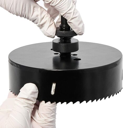 6 Inch 152mm Hole Saw Blade for 1/2" Electric Drills, with Hex Shank Arbor,HSS Bi-Metal Holesaw Drill Bits Cut Smooth and Fast in Wood,Plastic, Drywall, Thin Metal in Saudi Arabia