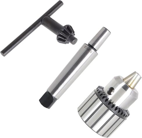 MT3-JT33 Super Heavy Duty Drill Chuck, 1/8" - 5/8" Triple Grip Drill Chuck Press Chuck with Chuck Key Fit for Lathe and CNC Machines in Saudi Arabia