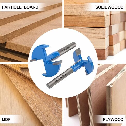 Exqutoo 1/4 بوصة عرقوب T-Slot R، مستقيم T-Track الشق كربيد الخشب طحن القاطع عالية الصلابة ومقاومة التآكل، مناسبة للخشب الصلب، الخشب الناعم، خشب ليف، لوح جسيمات وخشب رقائقي in Kuwait