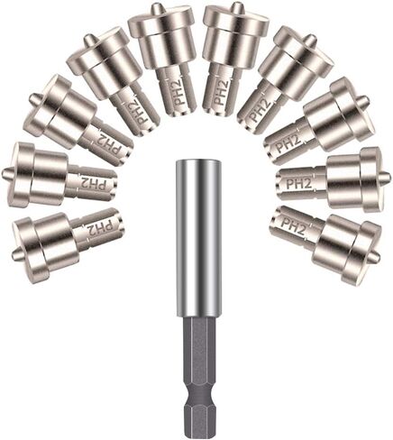 اوتو تول هوم 10 قطع من رؤوس البراغي للجدران الجافة ديمبلر PH2 حامل لقم مغناطيسي للوح الجصي in Kuwait