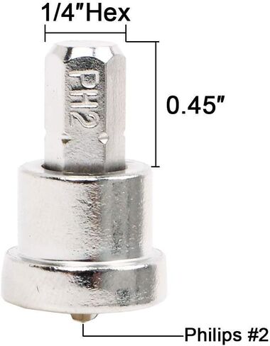 اوتو تول هوم 10 قطع من رؤوس البراغي للجدران الجافة ديمبلر PH2 حامل لقم مغناطيسي للوح الجصي in Kuwait