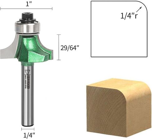 KOWOOD Pro Tongue and Groove Set of 2 Pieces 1/4 Inch Shank Router Bit Set 3 Teeth Adjustable T Shape Wood Milling Cutter in Kuwait
