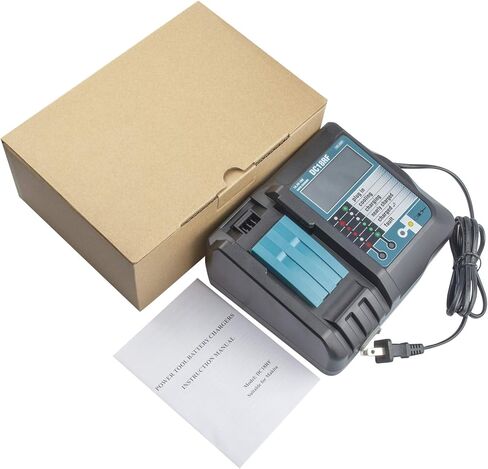 DC18RC 18V بطارية شاحن سريع للغاية لماكيتا 14.4V-18V بطارية ليثيوم BL1415 BL1430 BL1450 BL1440 DC18RD DC18RC DC18RA DC18SF DC18SD 194065-3 194066-1 DA340DRF BDF343 مع شاشة LED، منفذ USB in Kuwait