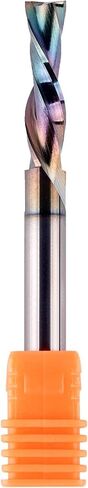SpeTool 1/4 شانك لأسفل قطع لولبية باستخدام الحاسب الآلي بت التوجيه 1/4 بوصة قطر القطع 1 بوصة طول القطع مع طلاء طويل الأمد لمطحنة نهاية فتحة نقر الخشب in Saudi Arabia