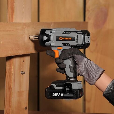 وورك سايت مفتاح ربط لاسلكي 20 فولت 3/8 انش، مسدس امباكت مع بطارية ليثيوم ايون 2.0 امبير، شاحن، 8 قطع مقابس تأثير للسائق، محول 3/8 انش الى 1/4 انش وقضيب تمديد، رمادي in Kuwait