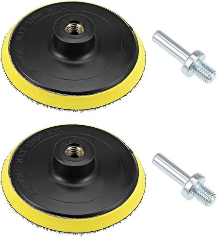 uxcell 4" Hook and Loop Backing Pad Sanding Polishing Backer Plate with M10 Drill Adapter for Random Orbit Sander Polisher Buffer 2pcs in Saudi Arabia