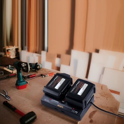 استبدال شاحن 20 فولت WA3875 لشاحن بطارية Worx 20 فولت WA3770 ثنائي المنفذ مع مؤشر LED، متوافق مع بطارية ليثيوم أيون Worx 20 فولت WA3520 WA3525 WA3575 WA3578 WA3512 WA3522 WA3671 in Kuwait