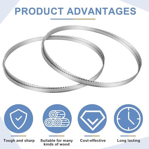 Therwen 2 Pcs Bandsaw Blades 116 x 1/2 Inches x 4 TPI Band Saw Blades High Carbon Steel Bandsaw Blades for JWBS-14SFX Bandsaws in Saudi Arabia