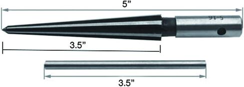 HHIP 2006-9001 1/8-5/8" Repairman's Taper Reamer, 7 Flutes, 5" Overall Length in Saudi Arabia