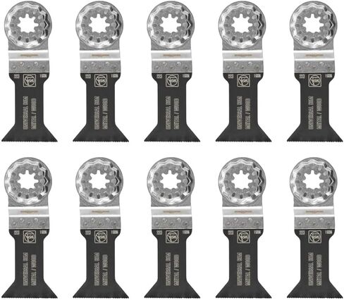 Fein StarLock E-Cut Universal BiMetal Oscillating Saw Blade - Medium Waisted Shape 1-3/4" Width for Aluminum Profile, Wood, Drywall and Plastics - Fits Most Multitools - 10-Pack - 63502223290 in Saudi Arabia