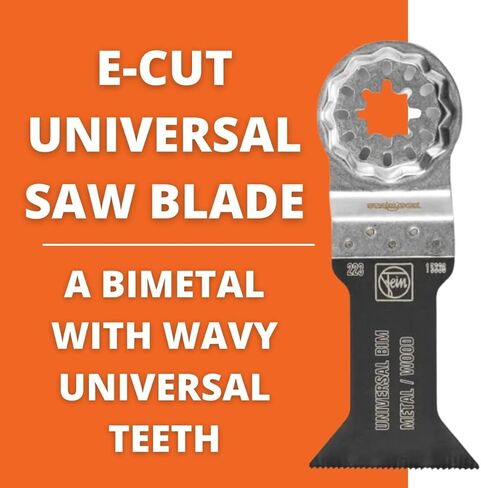 Fein StarLock E-Cut Universal BiMetal Oscillating Saw Blade - Medium Waisted Shape 1-3/4" Width for Aluminum Profile, Wood, Drywall and Plastics - Fits Most Multitools - 10-Pack - 63502223290 in Saudi Arabia