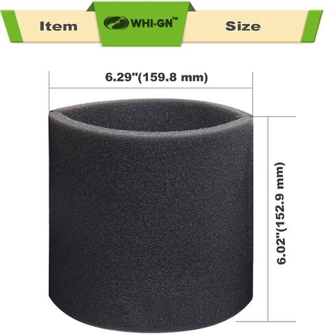 5 Pack Shop Vac Bags 10-14 Gallon - 90672 Type I Double Layer High Efficiency Vacuum Filter Bags 9067200 9067233 VF2005 + 2 Pack Foam Sleeve filter for Most Branded Wet/Dry Vacs in Saudi Arabia