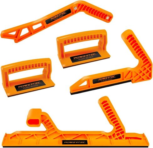POWERTEC Deluxe Push Stick for Table Saw, Router Table, Band Saw & Jointer, Dual Ergonomic Handles w/Max Grip, Safety Push Tool for Wood working and Hand Protection 2PK (71338) in Saudi Arabia