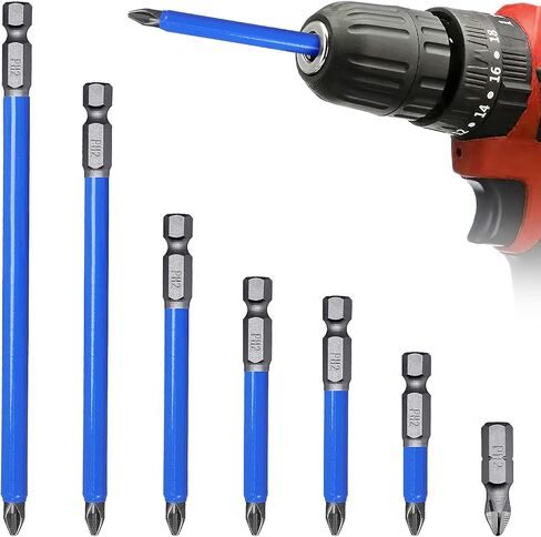 Biaungdo Magnetic PH3 Phillips Bits Set, 3.5 inch, 10Pcs | 90MM Long, Anti Slip, #3 Bit in Saudi Arabia