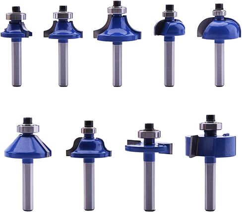 LU&MN Carbide Tipped Router Bits (15 PCS) with 1/4" Shank, Wood Milling Saw Cutter , All Purpose (Woodworking Tools for Home Improvement and DIY) in Saudi Arabia