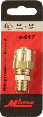 Milton 617 1/4" MNPT 5/8" OD Reusable Hose End Fitting - Box of 10 in Saudi Arabia