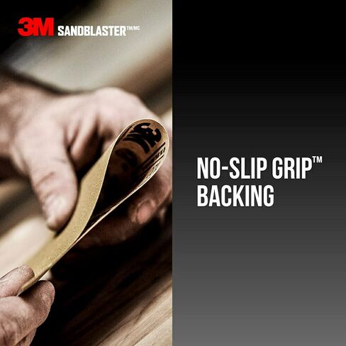 3M Sandblaster Sandpaper with No-Slip Grip Backing, Gold, 3-2/3 in. x 9 in., 320 Grit, 6 Sheets/Pack in Saudi Arabia