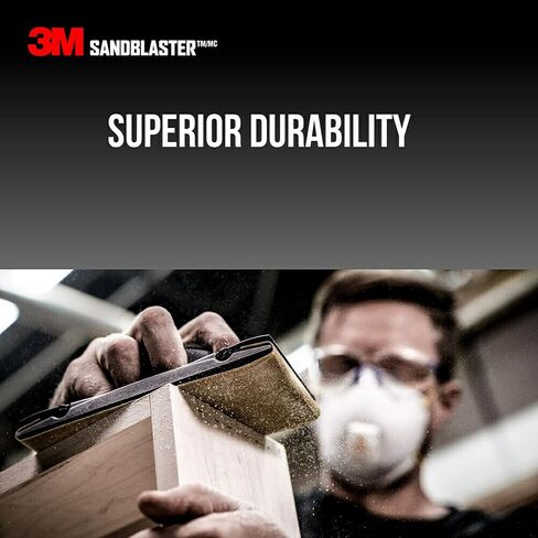 3M Sandblaster Sandpaper with No-Slip Grip Backing, Gold, 3-2/3 in. x 9 in., 320 Grit, 6 Sheets/Pack in Saudi Arabia