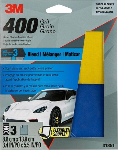 3M اوراق صنفرة فائقة المرونة من اوتو، 1200 حبيبة، 3 قطع in Kuwait