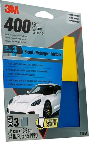 3M اوراق صنفرة فائقة المرونة من اوتو، 1200 حبيبة، 3 قطع in Kuwait