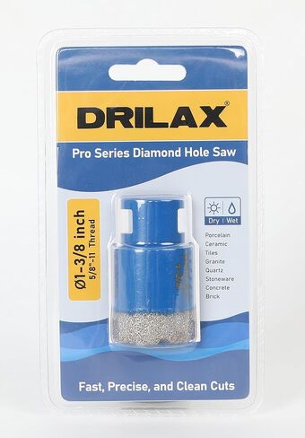 1-3/8 inch Diamond Core Hole Saw Masonry Concrete Granite Quartz Porcelain Ceramic Tile Brick Cinder Blocks Dry 5/8"-11 Thread Connection Heavy Duty for Angle Grinders 1 3/8 Diamond Hole Saw in Saudi Arabia