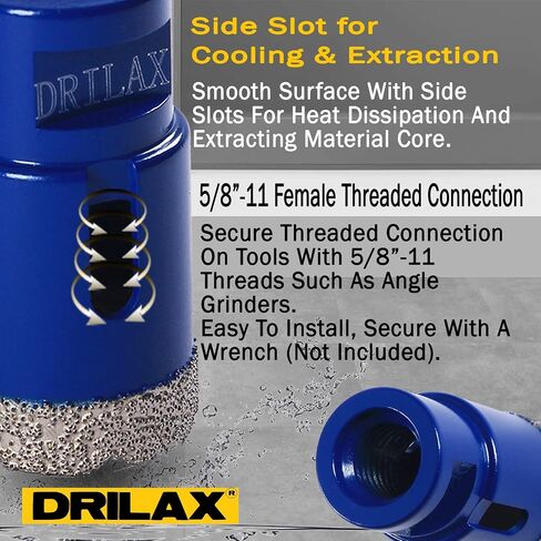 1-1/4 inch Diamond Hole Saw Heavy Duty Masonry Drill Bit for Concrete, Granite, Quartz, Porcelain, Ceramic, Tile, Brick, Cinder Blocks 5/8"-11 Thread Connection for Angle Grinders 1.25 inch Hole in Saudi Arabia