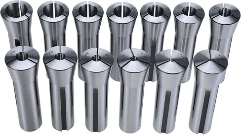 BTSHUB Precision R8 Collets Set 13pc Mill Collets Set Hardened T.I.R. 0.0006" Lathe (1/8" to 7/8") Mill Chuck Holder in Kuwait