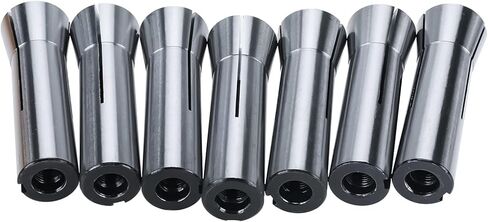 BTSHUB Precision R8 Collets Set 13pc Mill Collets Set Hardened T.I.R. 0.0006" Lathe (1/8" to 7/8") Mill Chuck Holder in Kuwait