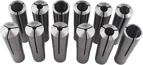 kimllier 12Pcs 3 Morse Taper Collet Set 1/8 - 3/4Inch with 3/8 Inch -16 Threaded Back for Drawbar Fit for Machining Turning (MT3 3MT) in Saudi Arabia